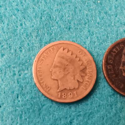 1891, 1907 & ? INDIAN HEAD PENNIES