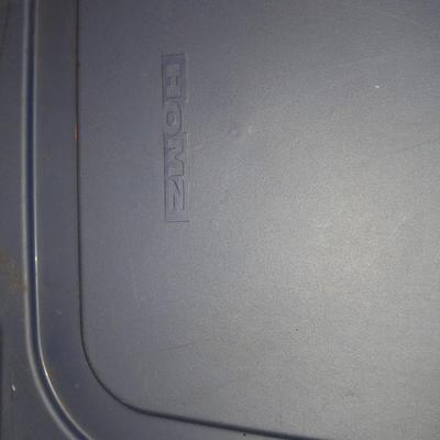 Two large sized storage totes with lids