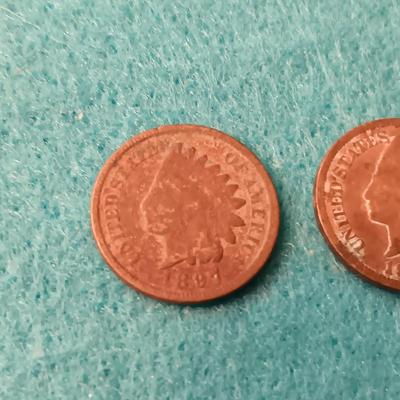1897, 1908 & ? INDIAN HEAD PENNIES