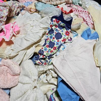 Huge lot of vintage baby and baby doll clothes