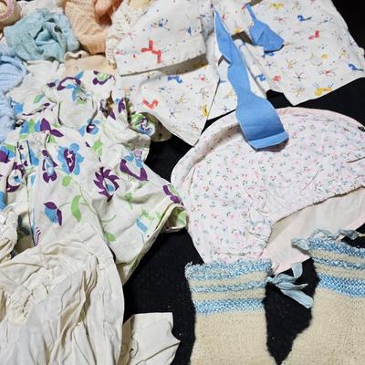 Huge lot of vintage baby and baby doll clothes