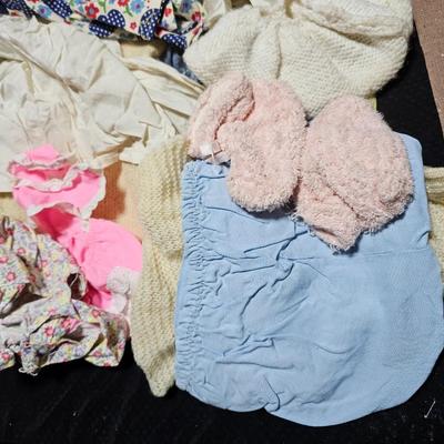 Huge lot of vintage baby and baby doll clothes