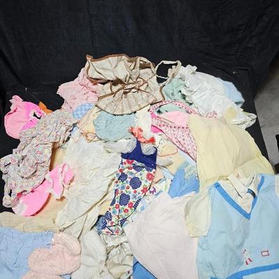 Huge lot of vintage baby and baby doll clothes