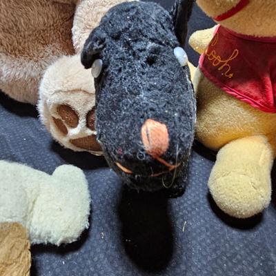 Large lot of your favorite plush animals - Vintage lovie plush's - Pooh bear - dogs and more