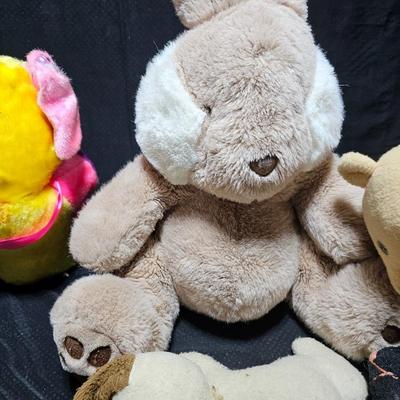 Large lot of your favorite plush animals - Vintage lovie plush's - Pooh bear - dogs and more