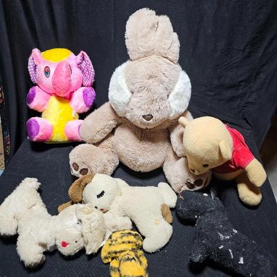 Large lot of your favorite plush animals - Vintage lovie plush's - Pooh bear - dogs and more