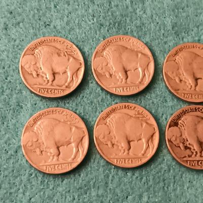 6 BUFFALO NICKELS