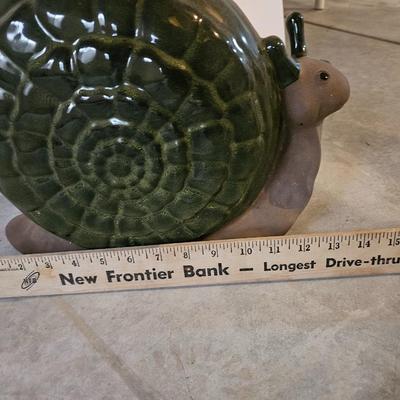 Large 10" tall ceramic snail yard / garden art