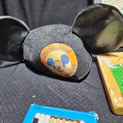 Vintage Disney and Snoopy collectables - From Disney world - hats, duck mouth whistle and more