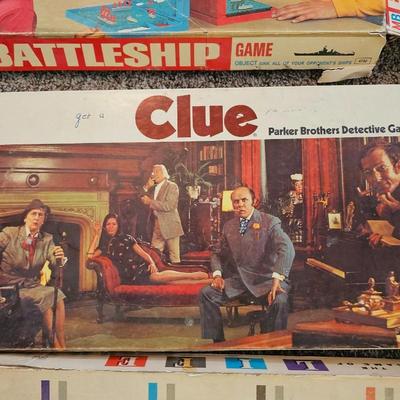Classic vintage board games - Clue - Life - Twister - Battleship - and more