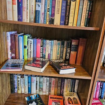 Shelves of books - Mostly vintage Hardbacks with dust Jackets.