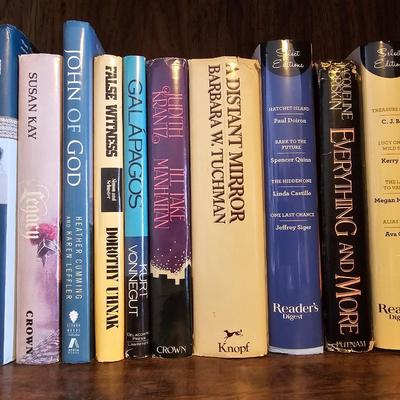 Shelves of books - Mostly vintage Hardbacks with dust Jackets.