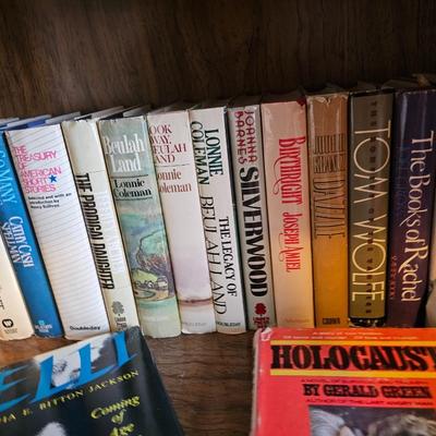 Shelves of books - Mostly vintage Hardbacks with dust Jackets.