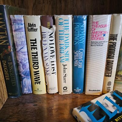 Shelves of books - Mostly vintage Hardbacks with dust Jackets.