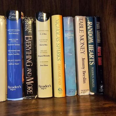 Shelves of books - Mostly vintage Hardbacks with dust Jackets.