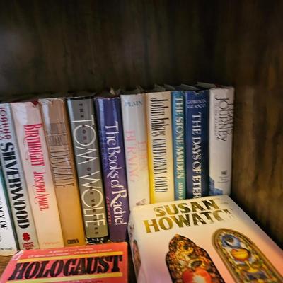 Shelves of books - Mostly vintage Hardbacks with dust Jackets.