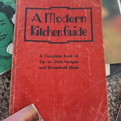 Some way cool vintage cookbooks and pamphlet like cook & drink mixing books