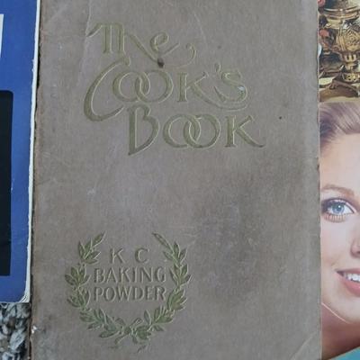 Some way cool vintage cookbooks and pamphlet like cook & drink mixing books