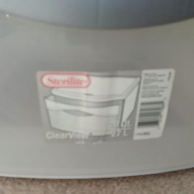Storage totes with lids and a vintage Samsonite brief case with original keys!