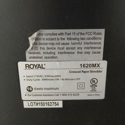 Nice big ROYAL 1620MX working crosscut paper shredder machine