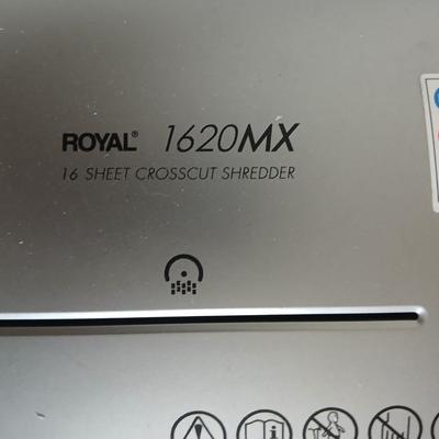 Nice big ROYAL 1620MX working crosscut paper shredder machine