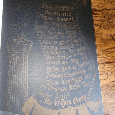 Longmont Colorado, Trojan's yearbooks - 1952 - 1957 and a Basketball pamphlet