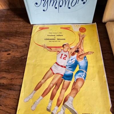 Longmont Colorado, Trojan's yearbooks - 1952 - 1957 and a Basketball pamphlet