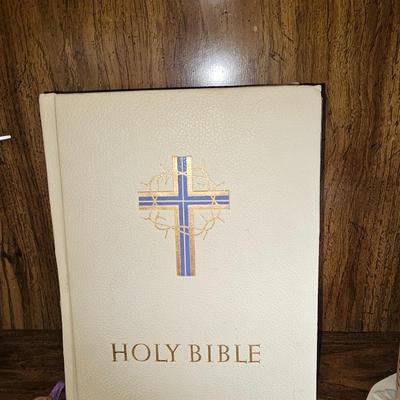 Religious Decorations - Large Holy Bible - wooden crosses - Cherubs and more