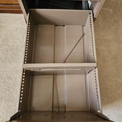Sears Metal file Cabinet with 3 boxes of file folders