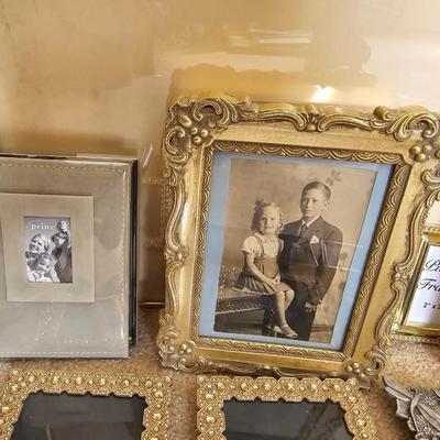 Decorative metal framed picture frames