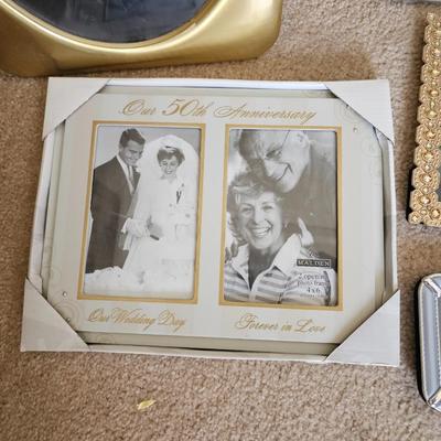 Decorative metal framed picture frames