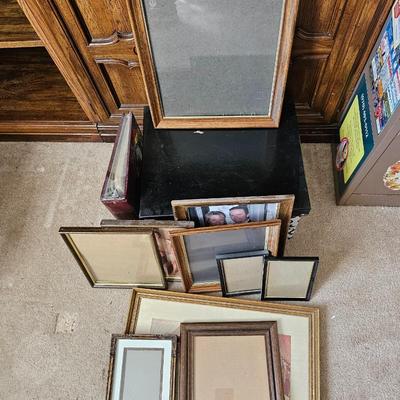 Wooden picture frames of all sizes with snap together storage box