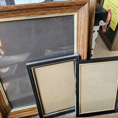 Wooden picture frames of all sizes with snap together storage box