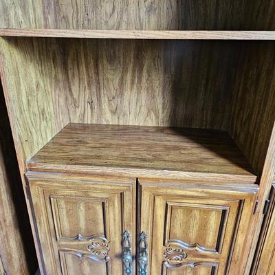 Nice sturdy bookshelf with under-storage. They don't make them like this anymore!!