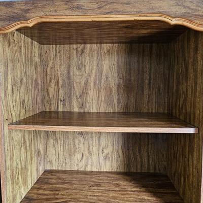 Nice sturdy bookshelf with under-storage. They don't make them like this anymore!!