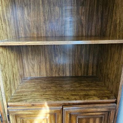 Nice sturdy bookshelf with under-storage. They don't make them like this anymore!!