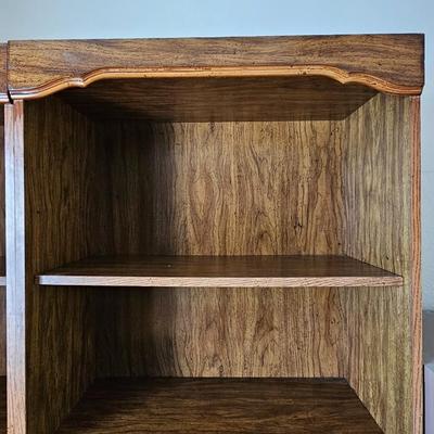 Nice sturdy bookshelf with under-storage. They don't make them like this anymore!!