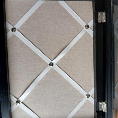 USA Flag in Memorial triangle display box with a black framed diplay box