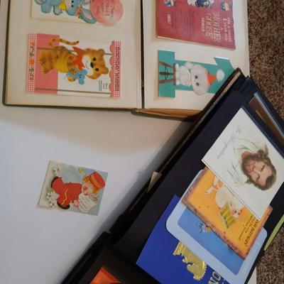 Two scrapbooks FULL of the cutest and funest vintage cards for all holidays!