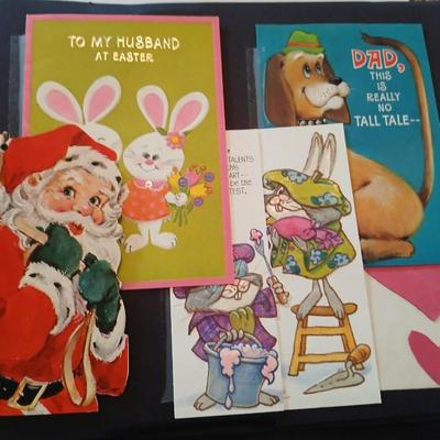 Two scrapbooks FULL of the cutest and funest vintage cards for all holidays!