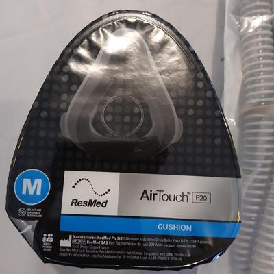 Two Medium AirTouch ResMed F20 cushions with one hose SEALED BRAND NEW