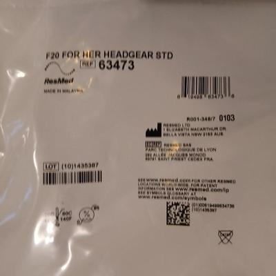Thirteen Spirit felt pollen filters and three ResMed head bands All Sealed and BRAND NEW