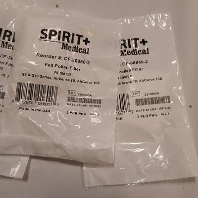 Thirteen Spirit felt pollen filters and three ResMed head bands All Sealed and BRAND NEW