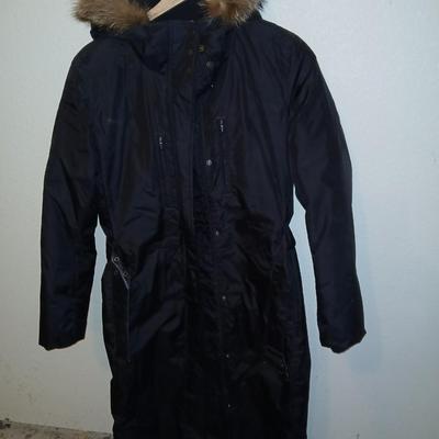 Nice full length Tommy Hilfighter Coat with winterwear and size 8.5M women's MIA boots.