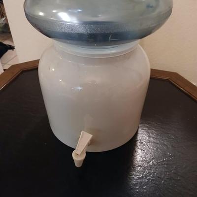 Primo® Water Countertop Dispenser Top Loading, Cool Temperature, White crock with large bottle