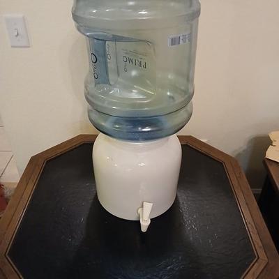 Primo® Water Countertop Dispenser Top Loading, Cool Temperature, White crock with large bottle