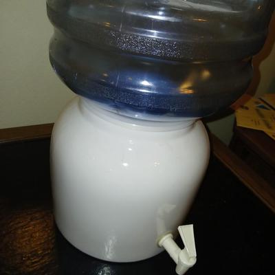 Primo® Water Countertop Dispenser Top Loading, Cool Temperature, White crock with large bottle