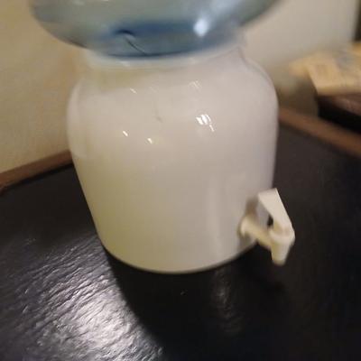 Primo® Water Countertop Dispenser Top Loading, Cool Temperature, White crock with large bottle