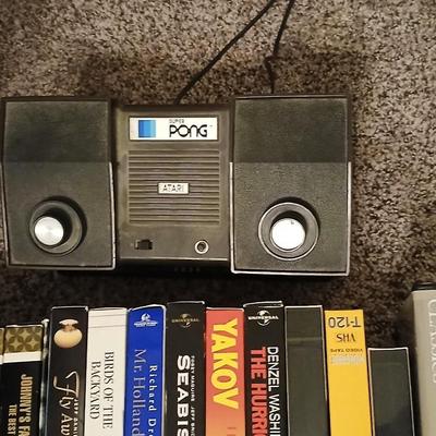 Vintage Atari Pong game, with VHS Tapes and a Neo TV streaming player - A little old - and a little new!