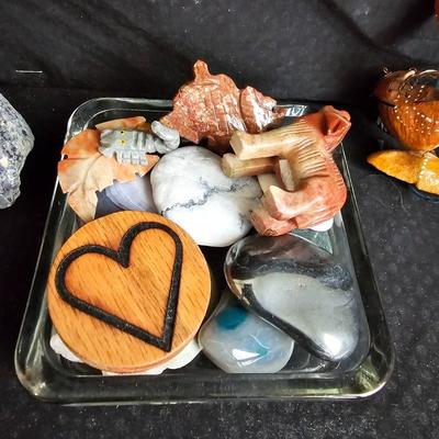 Stone fun! Collection of rocks and minerals and little rock made figures!